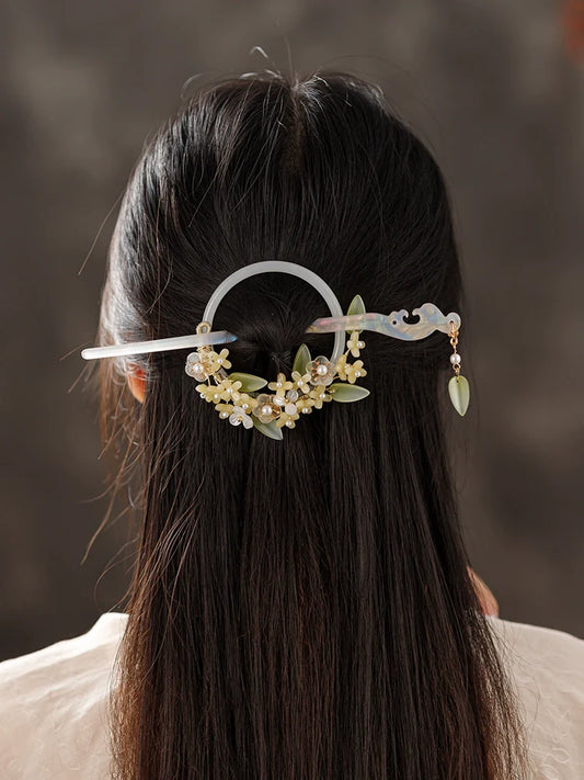 Back Hair Pin: Snow Lotus