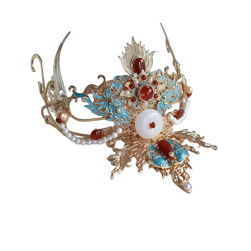 Hanfu Hair Accessories Set: Red Dust