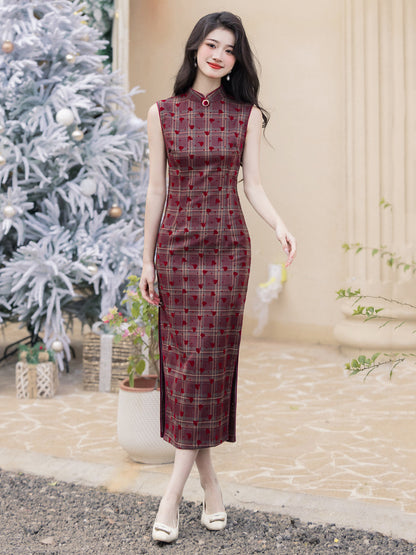 Juliet - Sleeveless Midi Retro Style Cheongsam