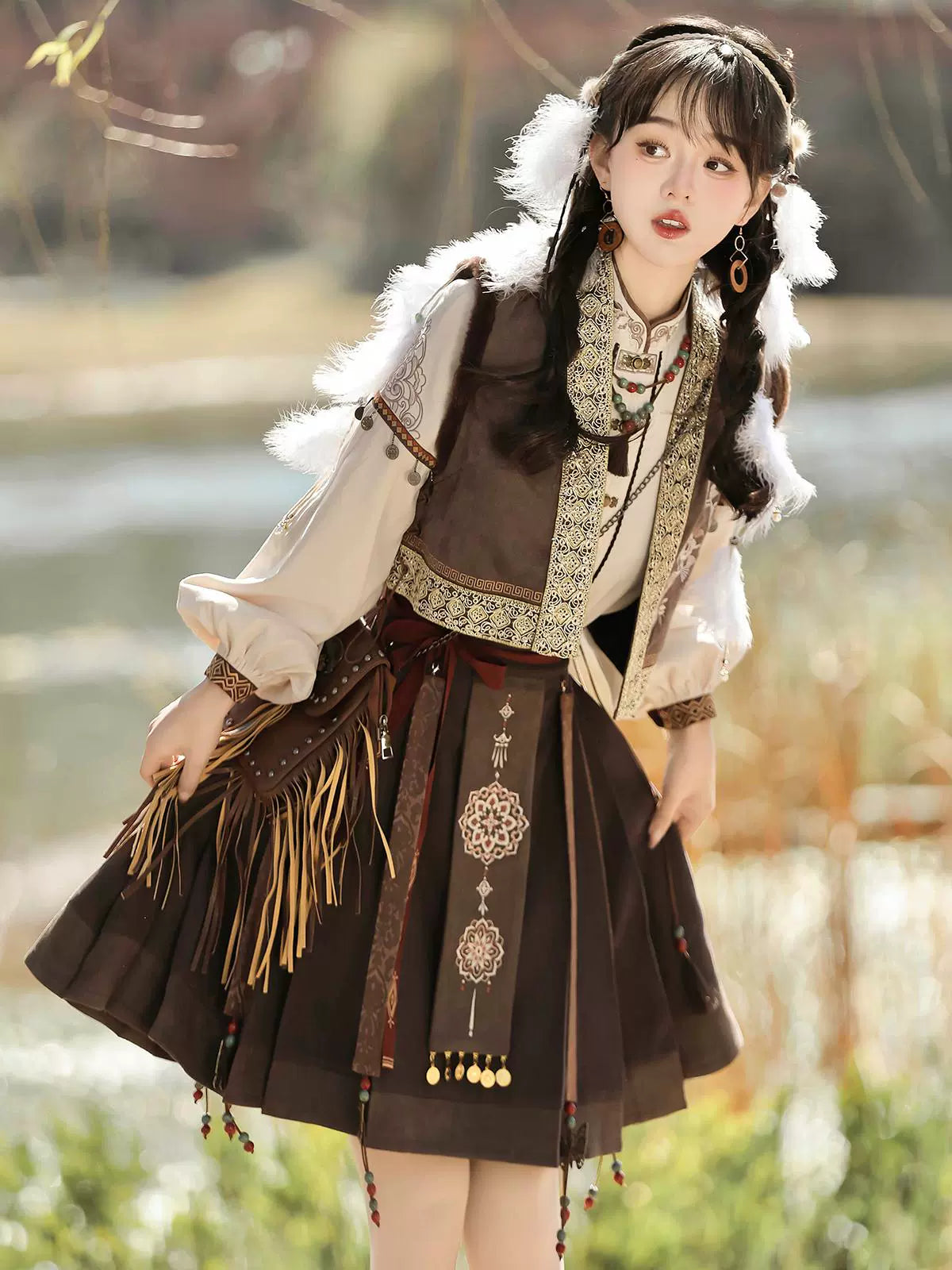 Ming Dynasty Modern Hanfu, Mamianqun, Miyan 弥烟