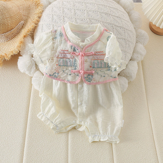 Palace - Cheongsam Style Baby Onesies for Girls