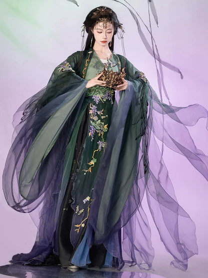 Cangwu Butterfly Shadow 苍梧蝶影 - Wei Jin Style Qiyao Ruqun (Preorder)