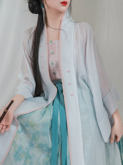 Lotus Blush 荷花娇 - New Chinese Style Song Dynasty Hanfu (Preorder)