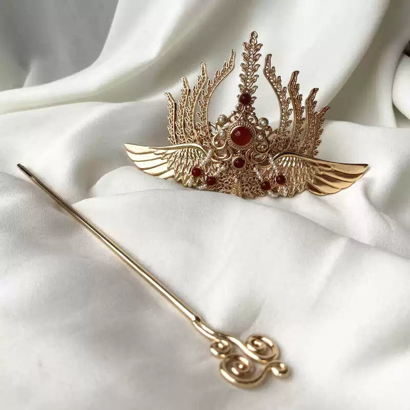 Golden Lotus  - Unisex Hanfu Hair Crown