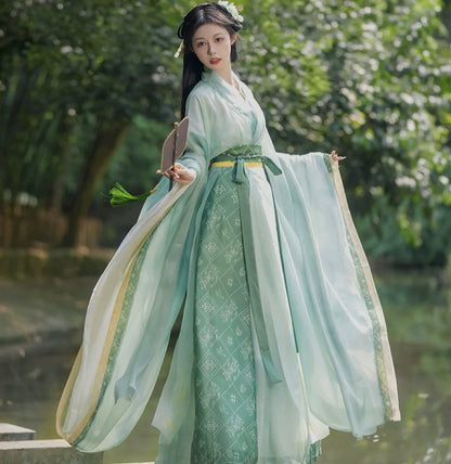 Qingyu 清玉 - Wei Jin Style Cross Collar Qiyao Ruqun