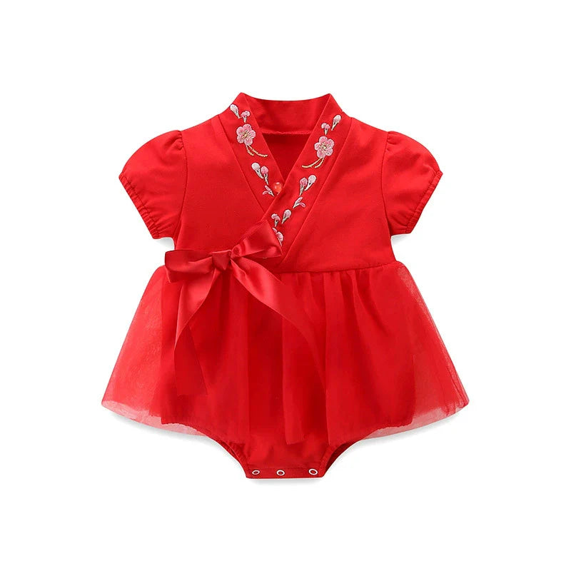 Amelia - Hanfu Style Summer Baby Onesies for Girls