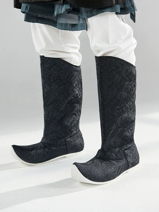 Brocade - Chinese Style Hanfu Boots for Men & Women