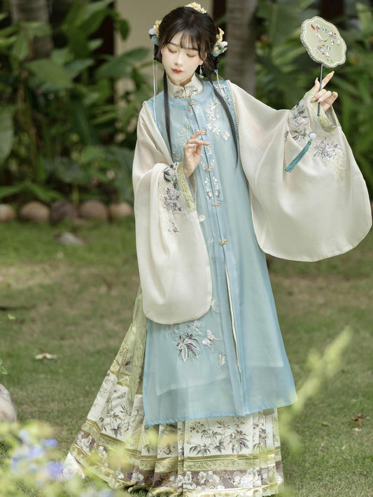 Green Seas - Bijia & Mamianqun Ming Dynasty Hanfu Set