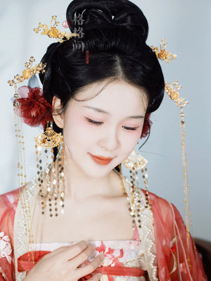 Hair Clips: Crimson Rose