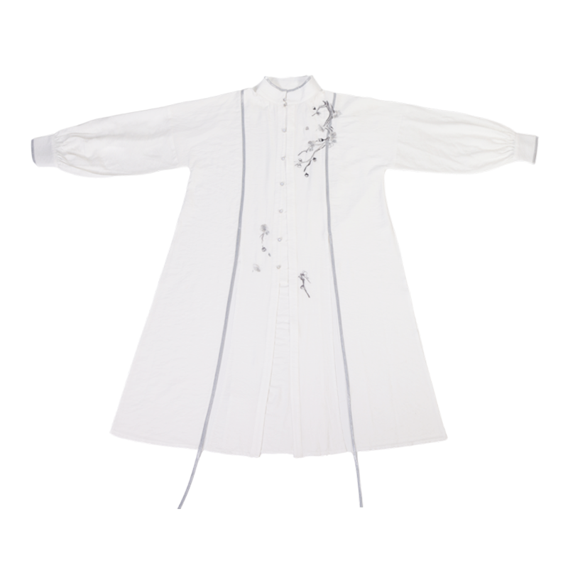 Plum Blossom Words 梅花词 - New Chinese Style Stand-Up Collar Shirt and Song Pants (Preorder)