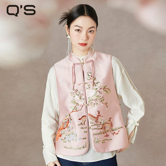 Spring Paper - New Chinese Style Jacquard Women Vest