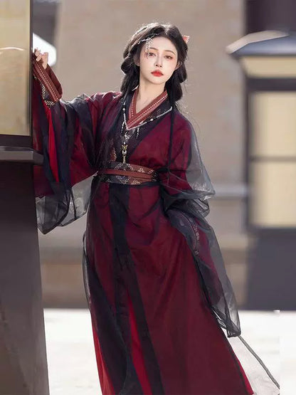 Cinnabar - Warring States and Han Dynasty Straight Hem Robe