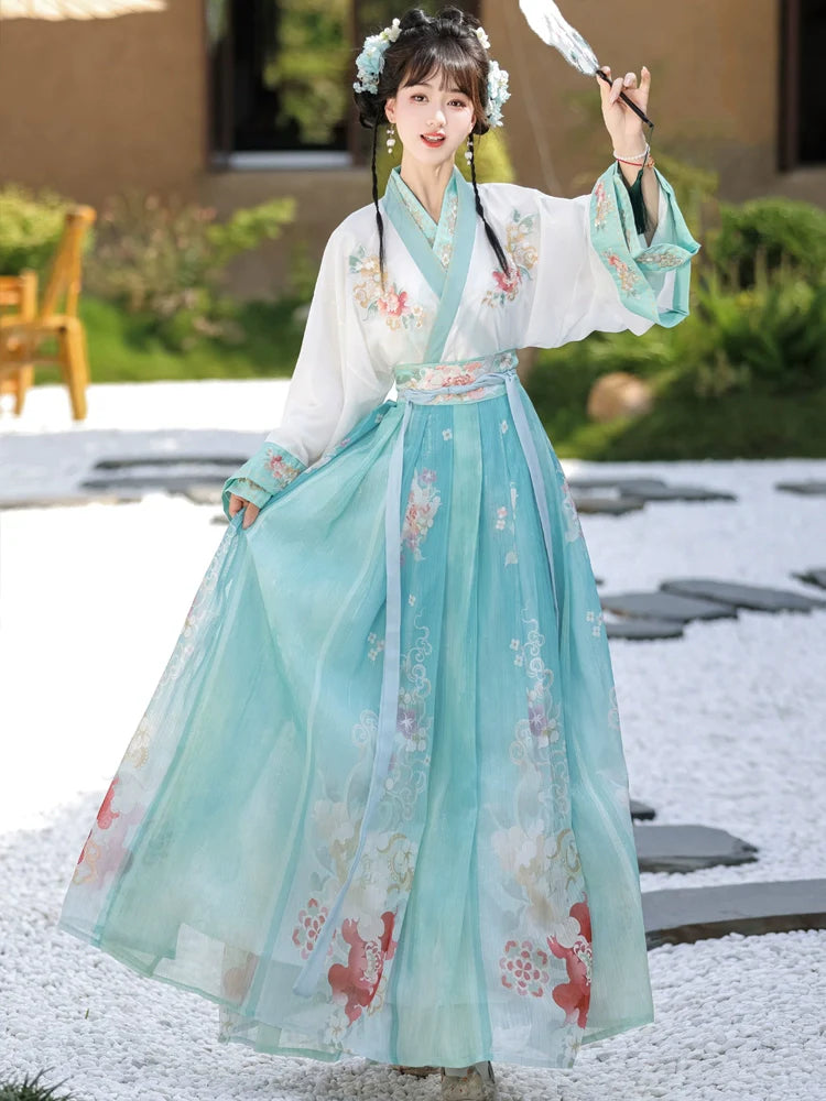 Spring Flowers - Wei Jin Style Qiyao Ruqun