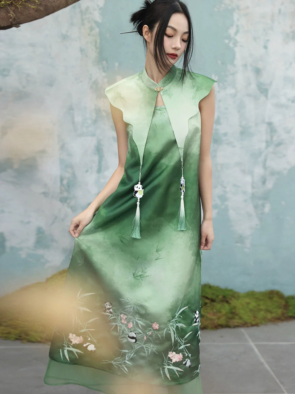 Ming Dynasty New Chinese Style Dress: Emeraldine