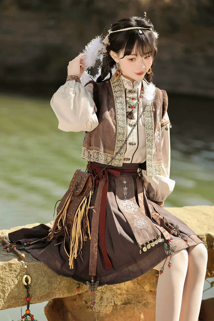 Ming Dynasty Modern Hanfu, Mamianqun, Miyan 弥烟