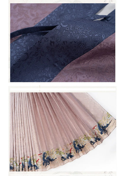 Song Dynasty Silk Hanfu, Mamianqun, Winter Fox 柔嘉 (Preorder)