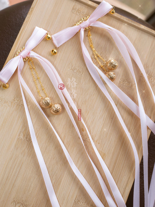 Hair Clips: Mint Peony