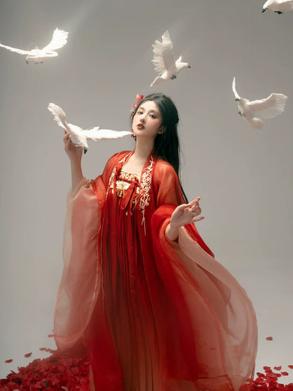 Red Sakura 红樱 - Tang Dynasty Style Qixiong Ruqun