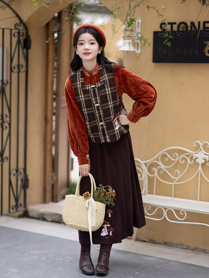 Ming Dynasty Modern Hanfu, Mushroom Rabbit 蘑菇兔 (Preorder)