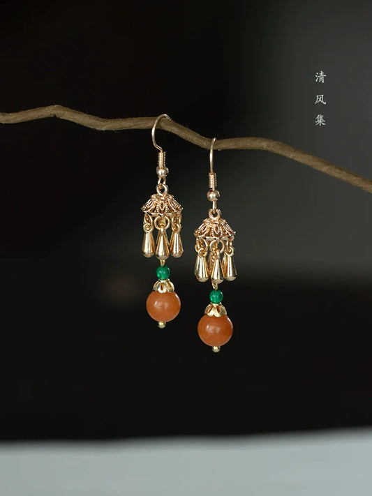 Persimmon Chinese Style Earrings