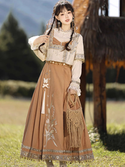 Desert Tulip  大漠郁香 - Modern Ming Dynasty Hanfu with Mamianqun