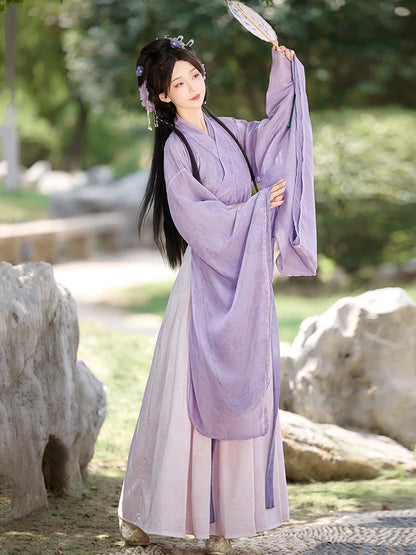 Lilac - Wei Jin Fairy Style Qiyao Ruqun