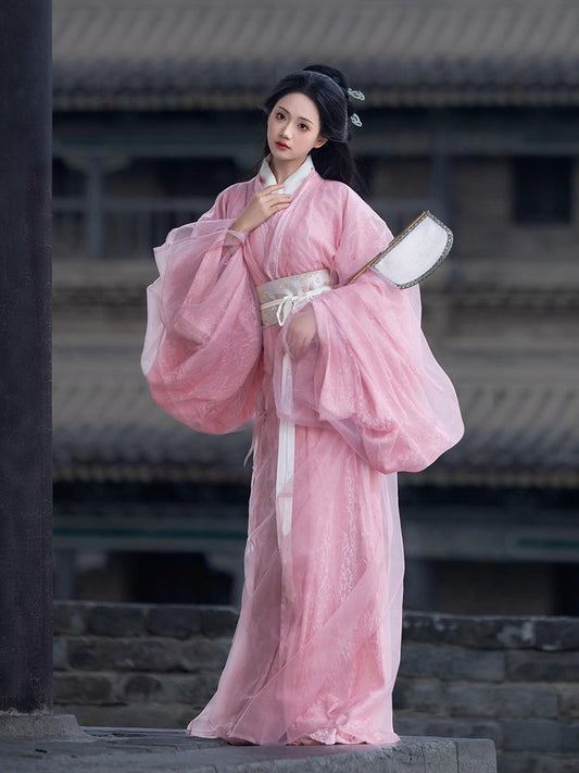 Bubblegum - Warring States and Han Dynasty Straight Hem Robe