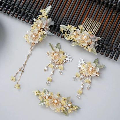 Hanfu Hair Accessories Set: Drunk Osmanthus