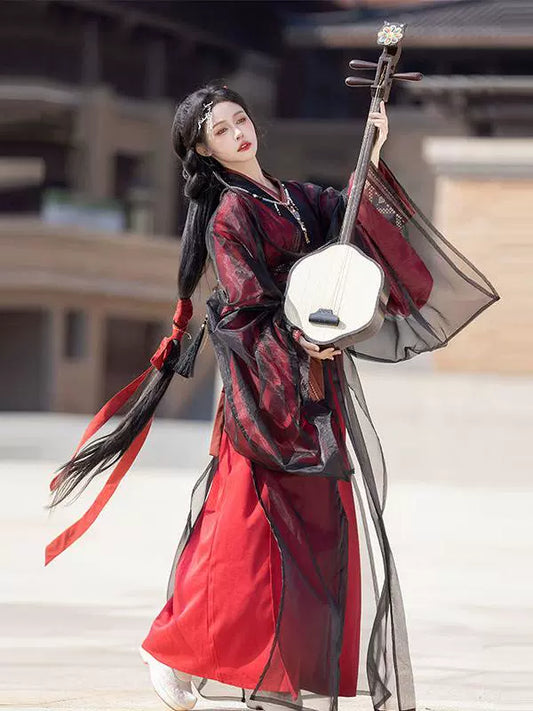 Cinnabar - Warring States and Han Dynasty Straight Hem Robe