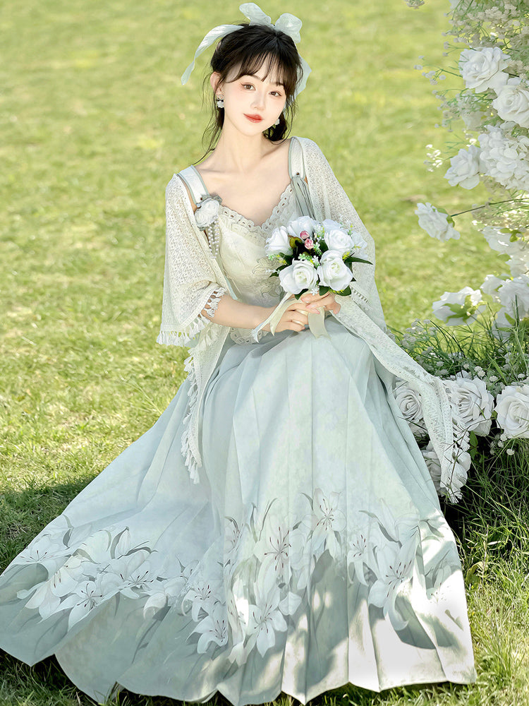 Spring Lyrics 春叙 - New Chinese Style Ming Dynasty Style Bustier and Mamianqun