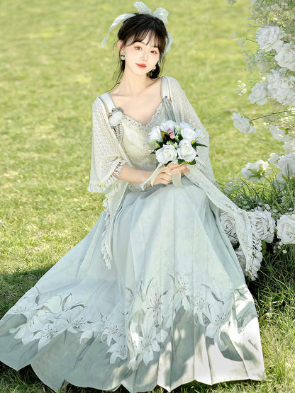 Spring Lyrics 春叙 - New Chinese Style Ming Dynasty Style Bustier and Mamianqun