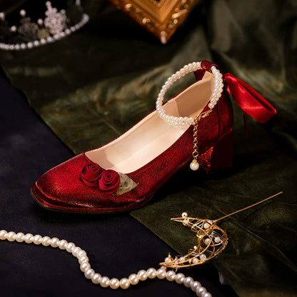 Rose - Retro Chinese Style Heels