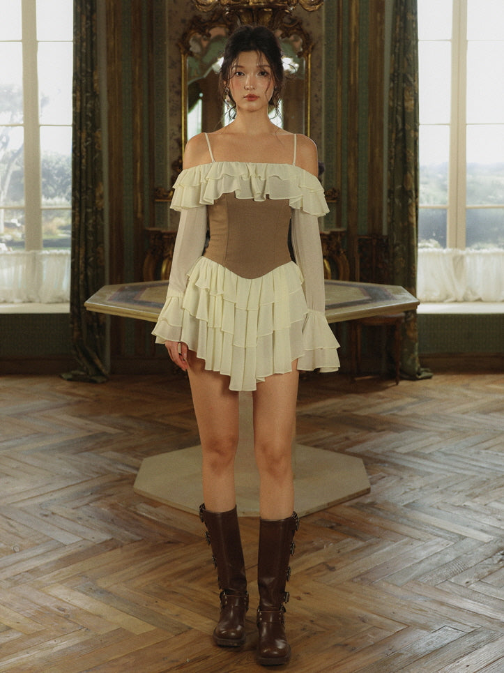 Fairytale Ruffle Corset Mini Dress