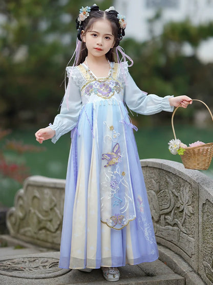 Butterfly - Tang Dynasty Hanfu Dress, Princess Costume for Girls