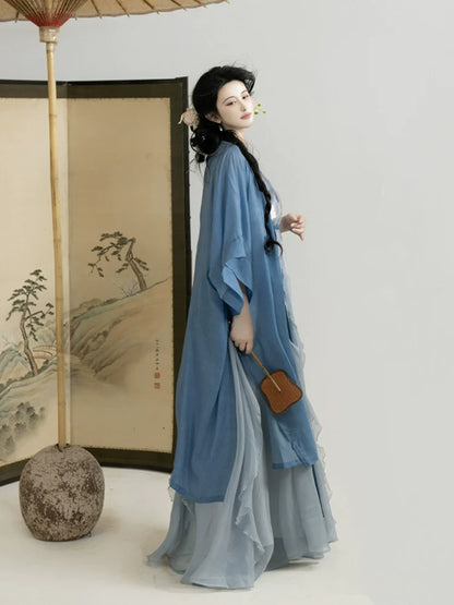 Blue Kite - Song Dynasty New Chinese Style Hanfu Dress