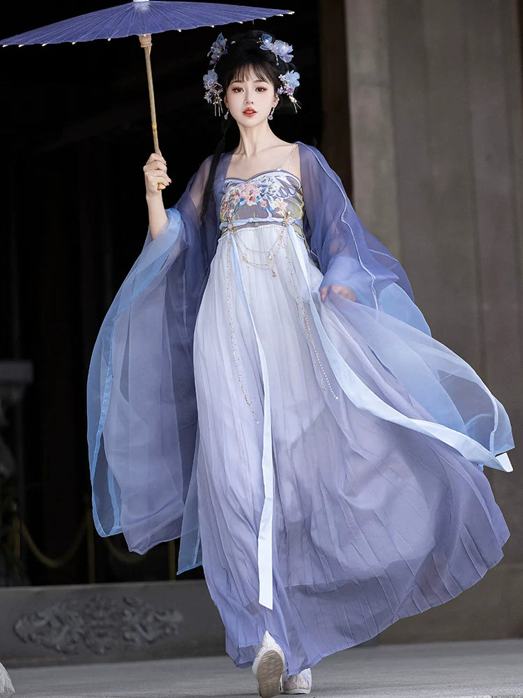 Flower Clusters 花团簇 - Tang Dynasty Style Hanfu Dress Heziqun