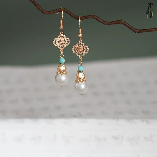 Turquoise Chinese Style Earrings