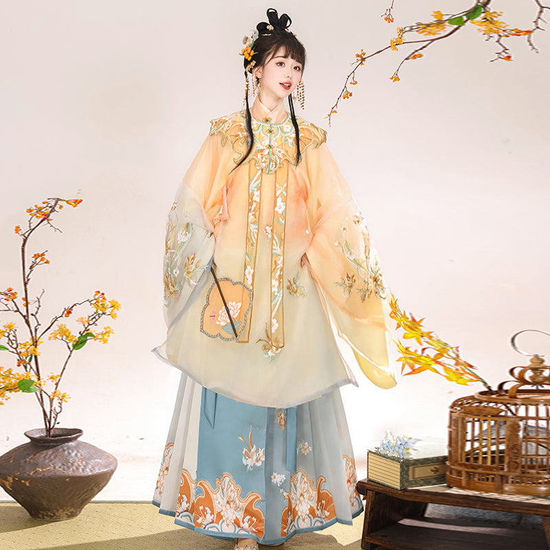 Outer Clouds 云外镜 - Cloud Collar & Mamianqun Ming Dynasty Hanfu Set