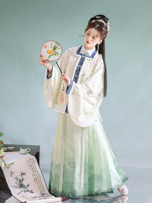 Spring Mountain 晴山 - Bijia & Mamianqun Ming Dynasty Hanfu Set