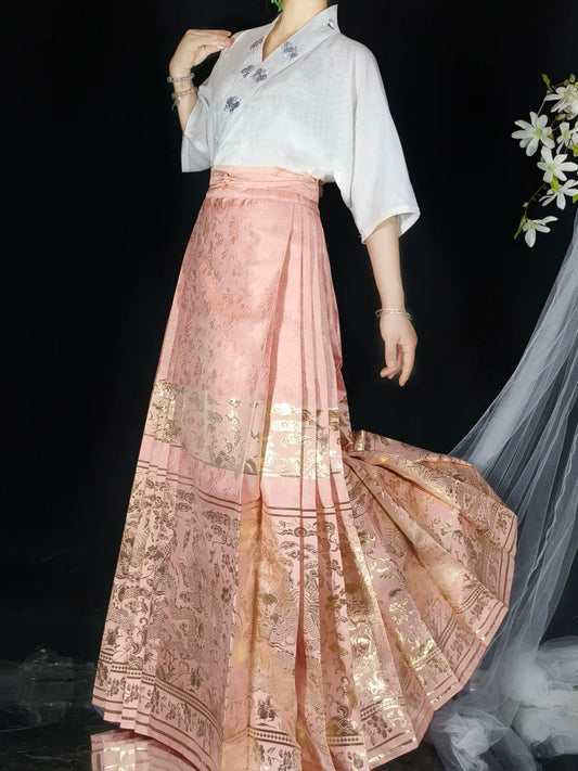 Sweet Romance - New Chinese Style Ming Dynasty Hanfu Matching Set