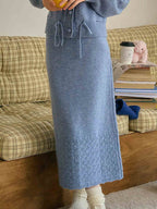 Cottage Lace Hem Knit Skirt