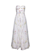Enchanted Bloom Draped Chiffon Dress