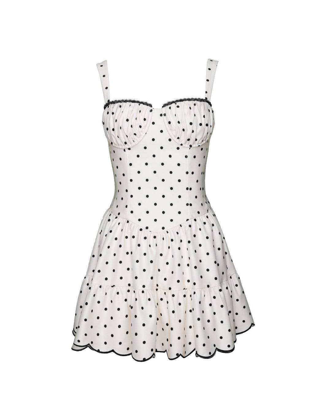 Vintage Polka Dot Bustier Mini Dress