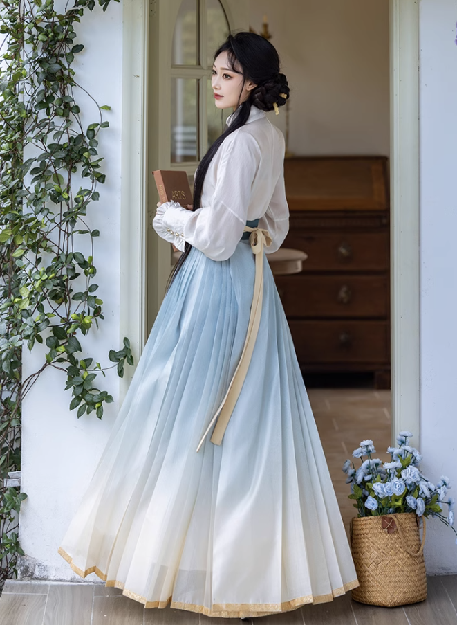 Pear Notes Modern Ming Style Mamian Skirt Hanfu