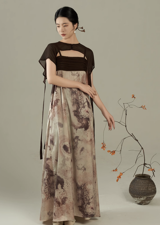 Tang Dynasty x Modern Hanfu: Sandal Dusk 檀褐 (Preorder)