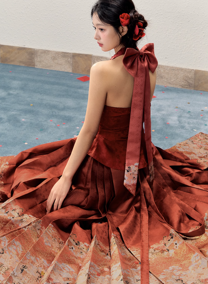 Ming Dynasty Modern Hanfu, Mamianqun, Bonfire 一信笺春