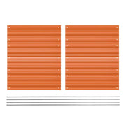 YoYoBloom Side Panels To Extend Metal Raised Garden Beds -2 Pcs【Upgrade 2.0】 - Vibrant orange, 32" Tall 2ft.W(with 2Pcs 2.5ft