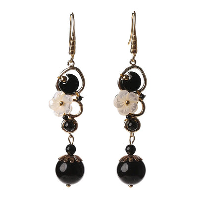 Onyx Chinese Style Earrings