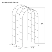 YoYoBloom Zn-Al-Mg Steel Arched Trellis for Raised Garden Beds image 27