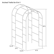 YoYoBloom Zn-Al-Mg Steel Arched Trellis for Raised Garden Beds image 26